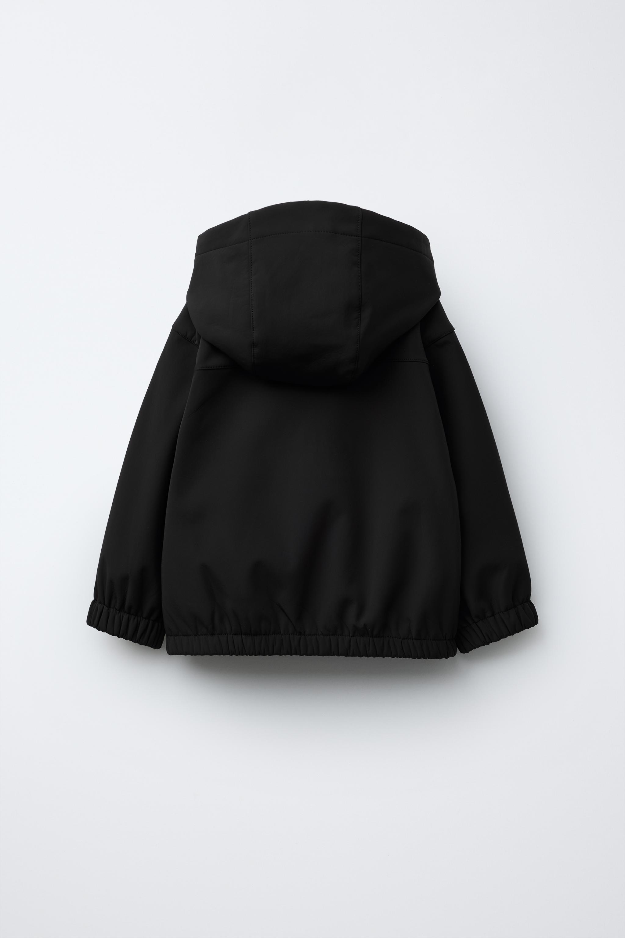 フリース裏地 ブラックフードジャケット 裏地付きフードジャケット - ブラック | ZARA Japan / 日本