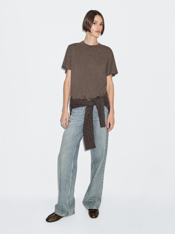 Short sleeve melange T-shirt