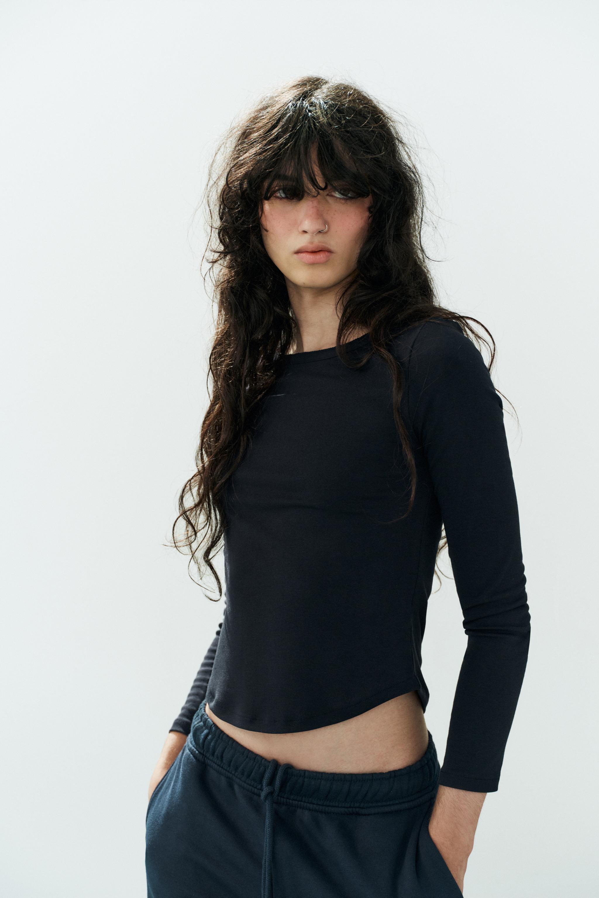 BOAT NECK T-SHIRT — Blue