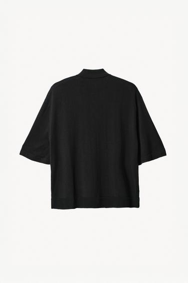POLO EN MAILLE MÉLANGE LYOCELL WILLY CHAVARRIA X ZARA - Noir de Zara - Image 1