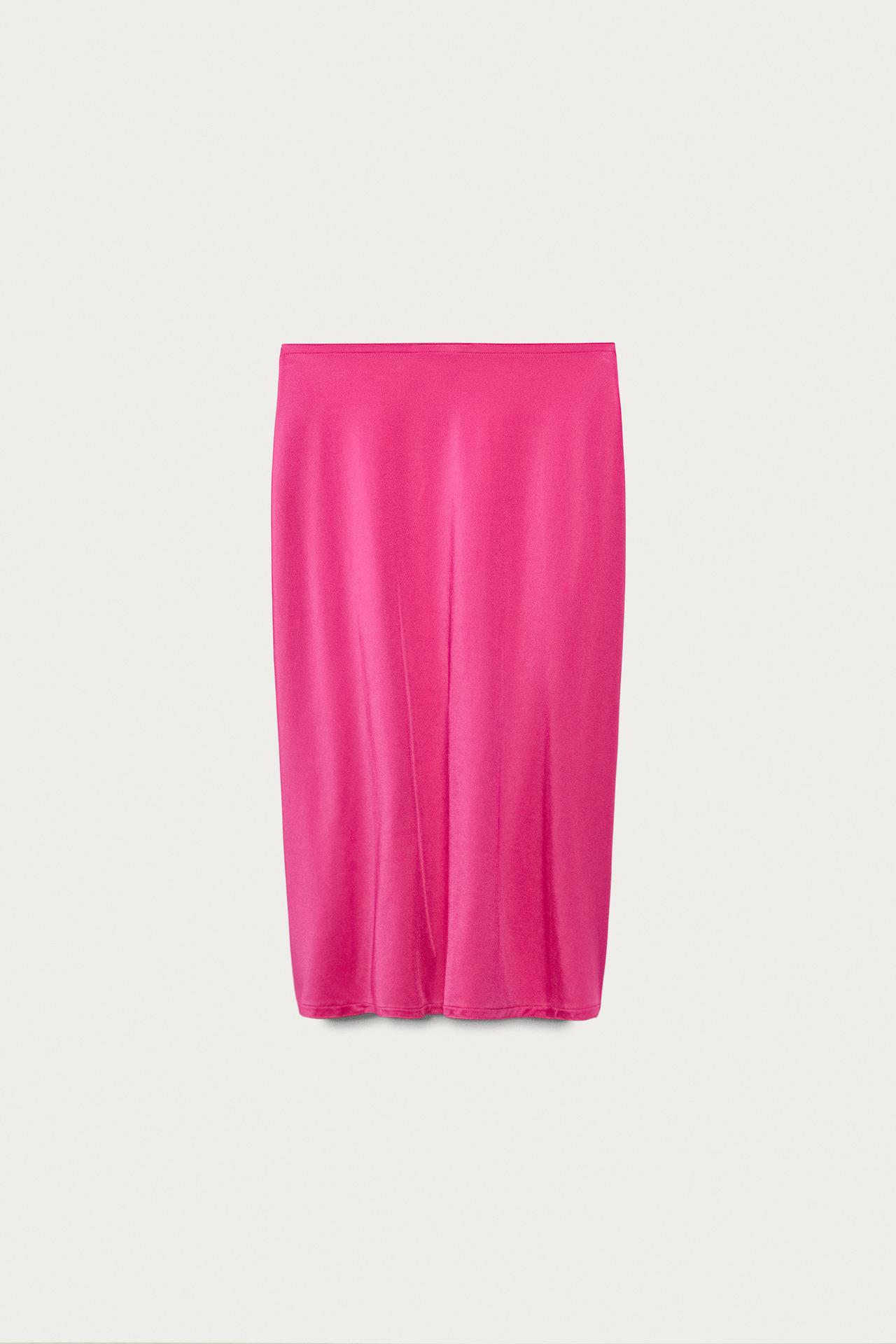 PLAIN POLYAMIDE BLEND PAREO MARISA BERENSON X ZARA — Fuchsia