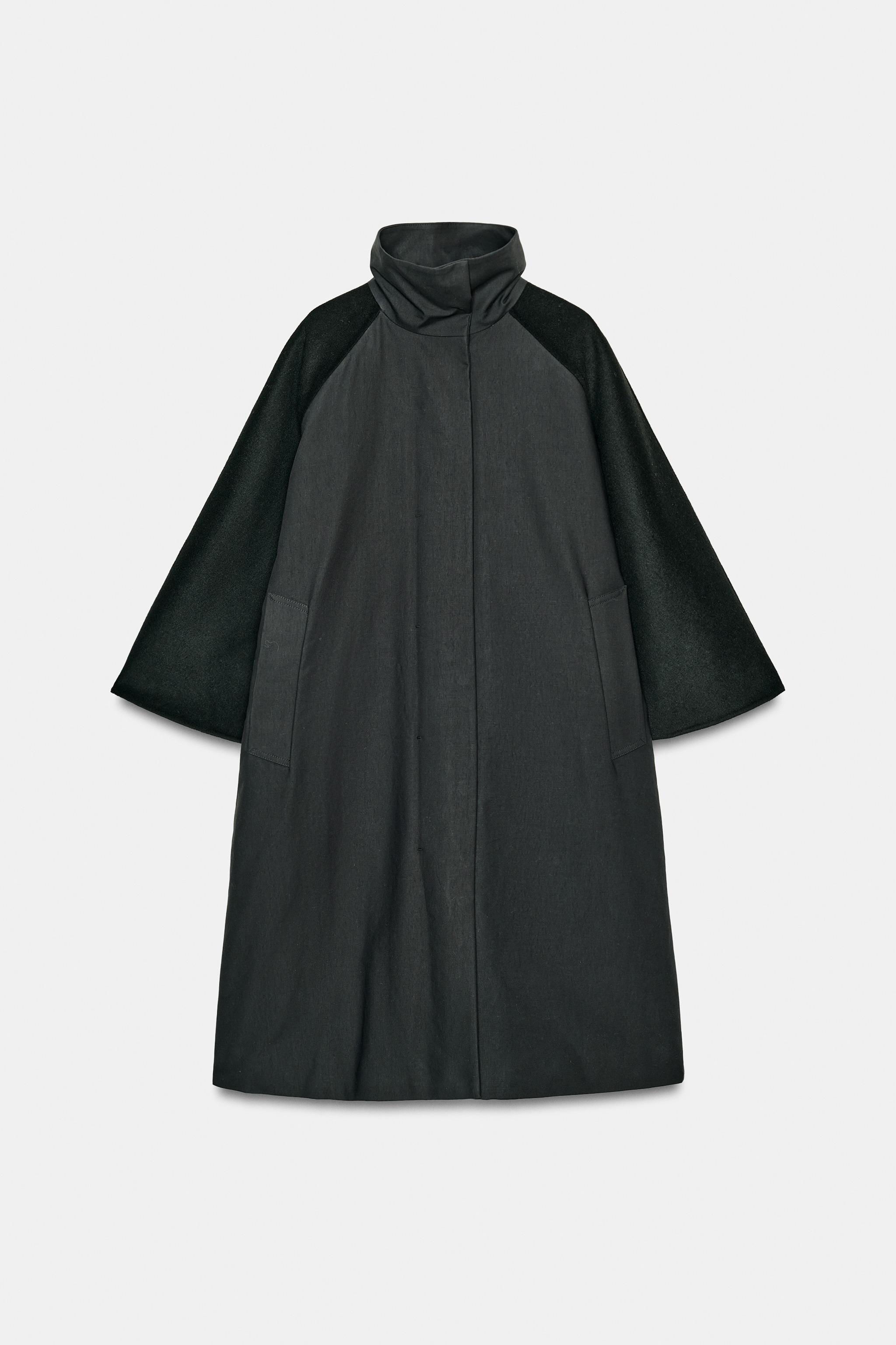 WOOL BLEND CAPE ZW COLLECTION LIMITED EDITION
