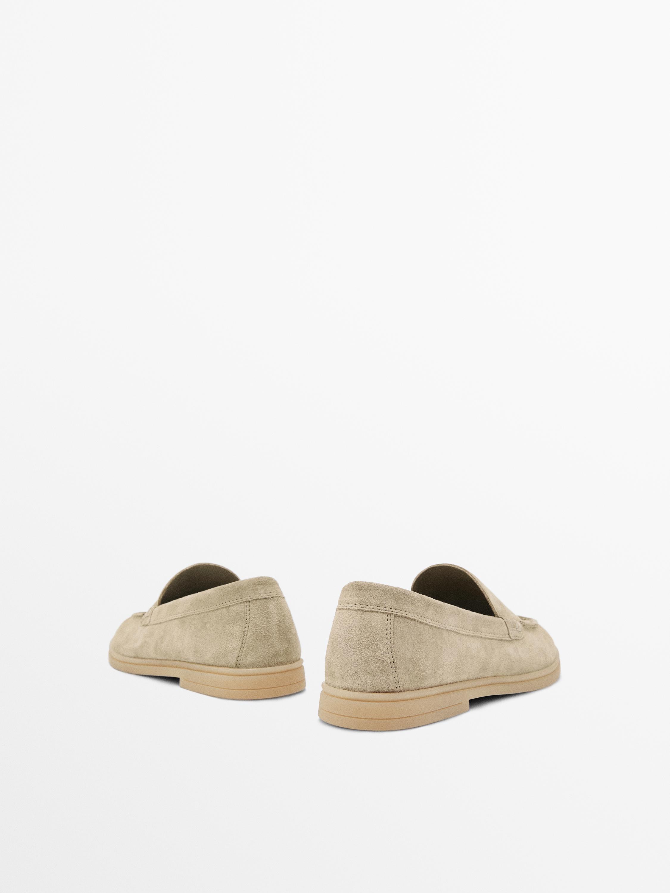 Split leather loafers