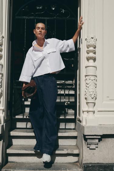 CHEMISE OXFORD COURTE - Blanc de Zara