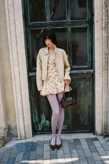 Zara 花卉吊帶洋裝 - 粉紅色 / 紫紅色