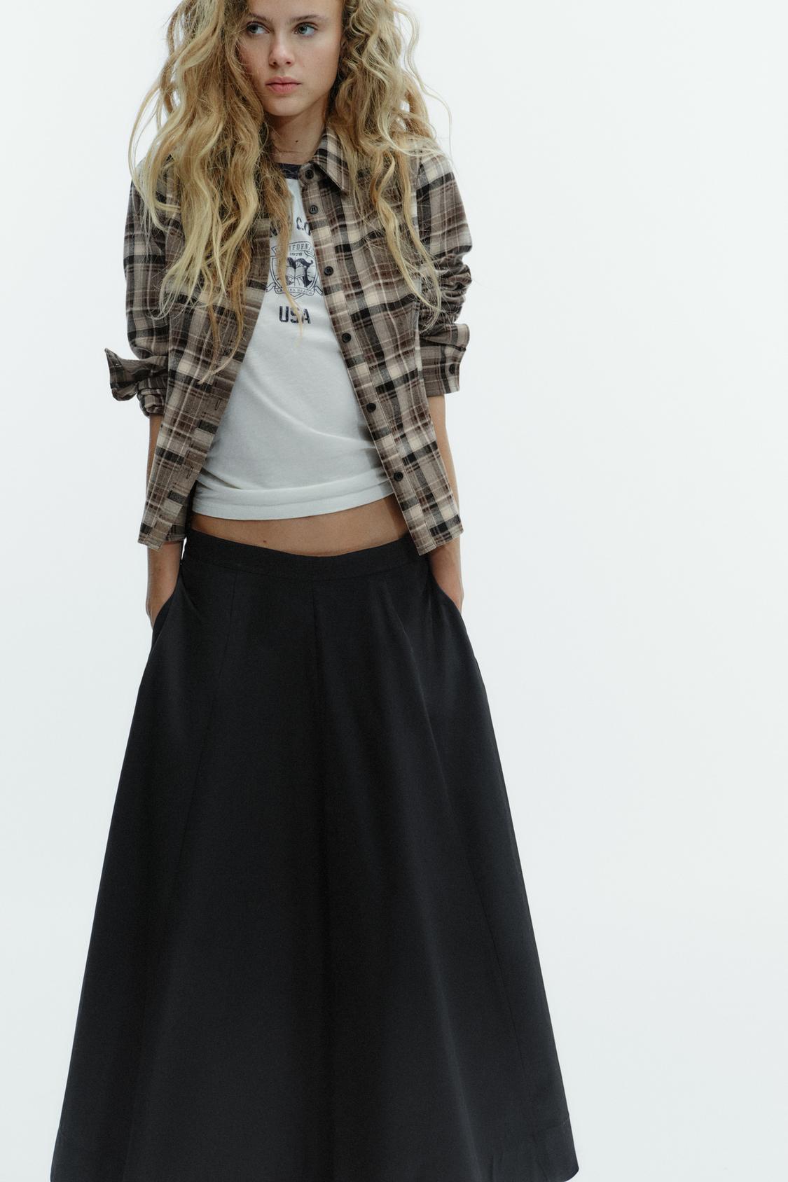 PLEATED MIDI SKIRT
