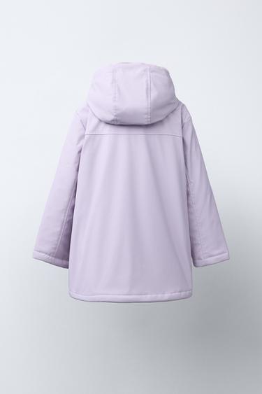 VESTE IMPERMÉABLE GOMMÉE EFFET FOURRURE - Mauve de Zara - Image 3