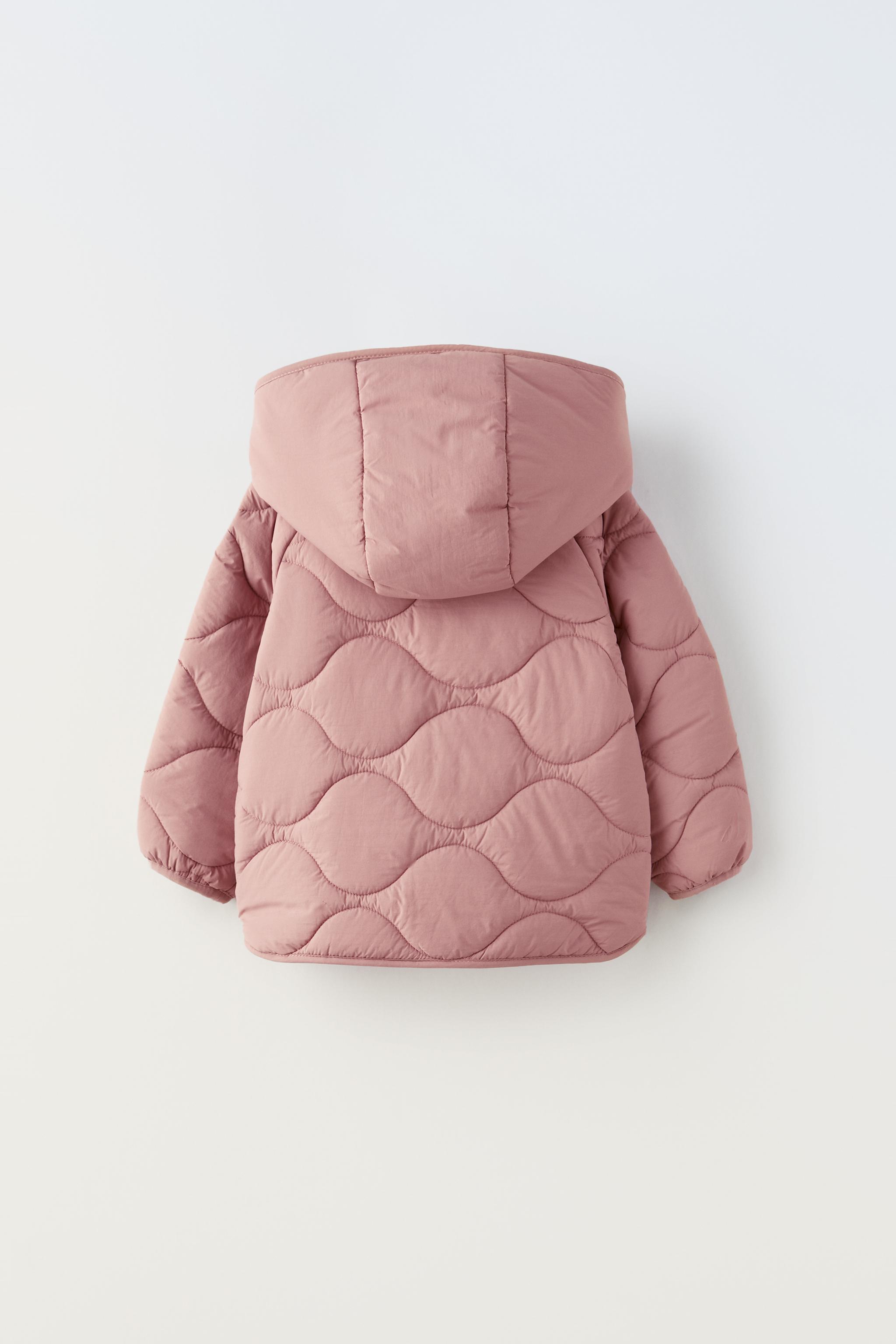 Pink puffer sales jacket zara