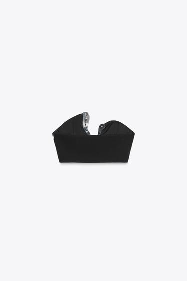 JEWEL APPLIQUÉ CROP TOP - Black by Zara - Image 5