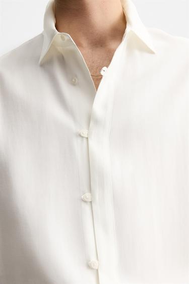 LIMITED EDITION FLOWING SHIRT - Oyster-white by Zara - Image 5