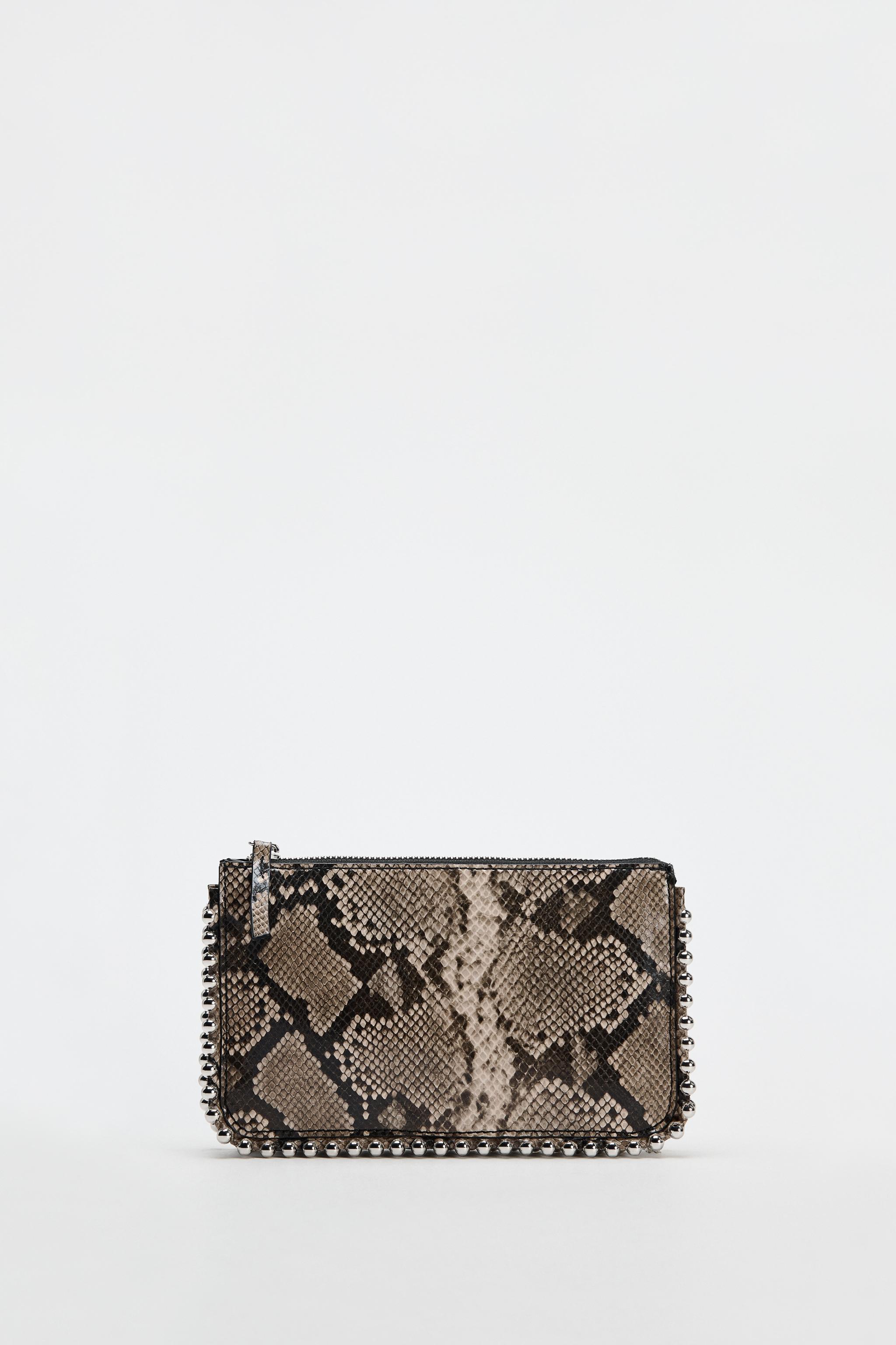 CLUTCH BAG WITH STUDS Multicoloured ZARA United Kingdom