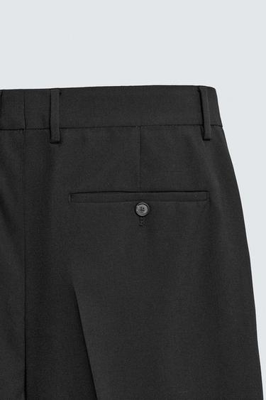 100% WOOL SUIT TROUSERS - Black by Zara - Image 8