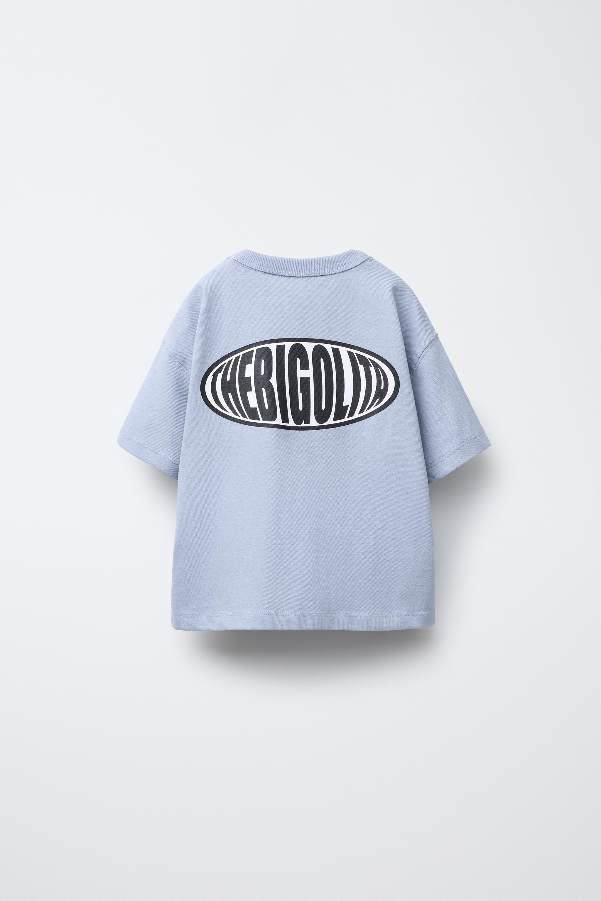 ロゴプリント入りTシャツ - ライトブルー | ZARA Japan / 日本