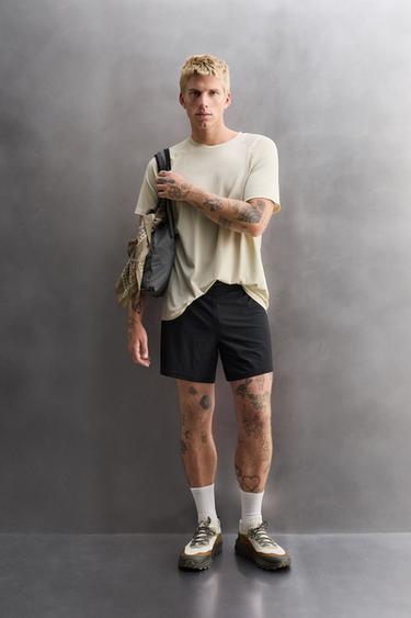 SEAMLESS TECHNICAL T-SHIRT - Oyster-white by Zara - Image 0
