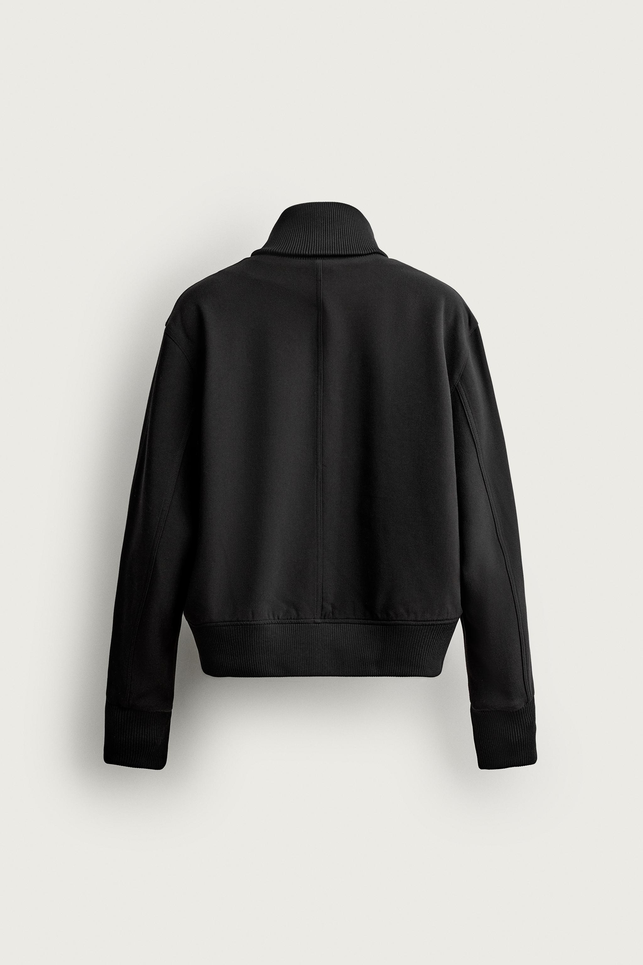 BLOUSON BOMBER À COL BIMATIÈRE