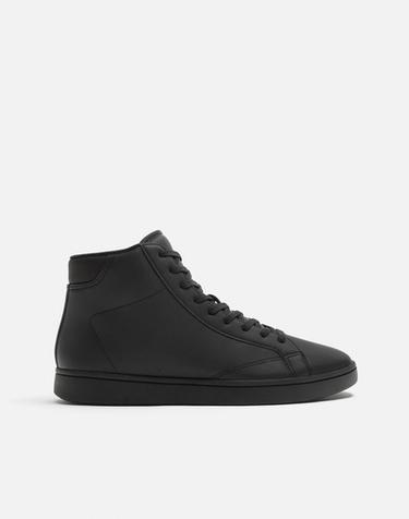TÊNIS COM CANO ALTO - Preto da Zara