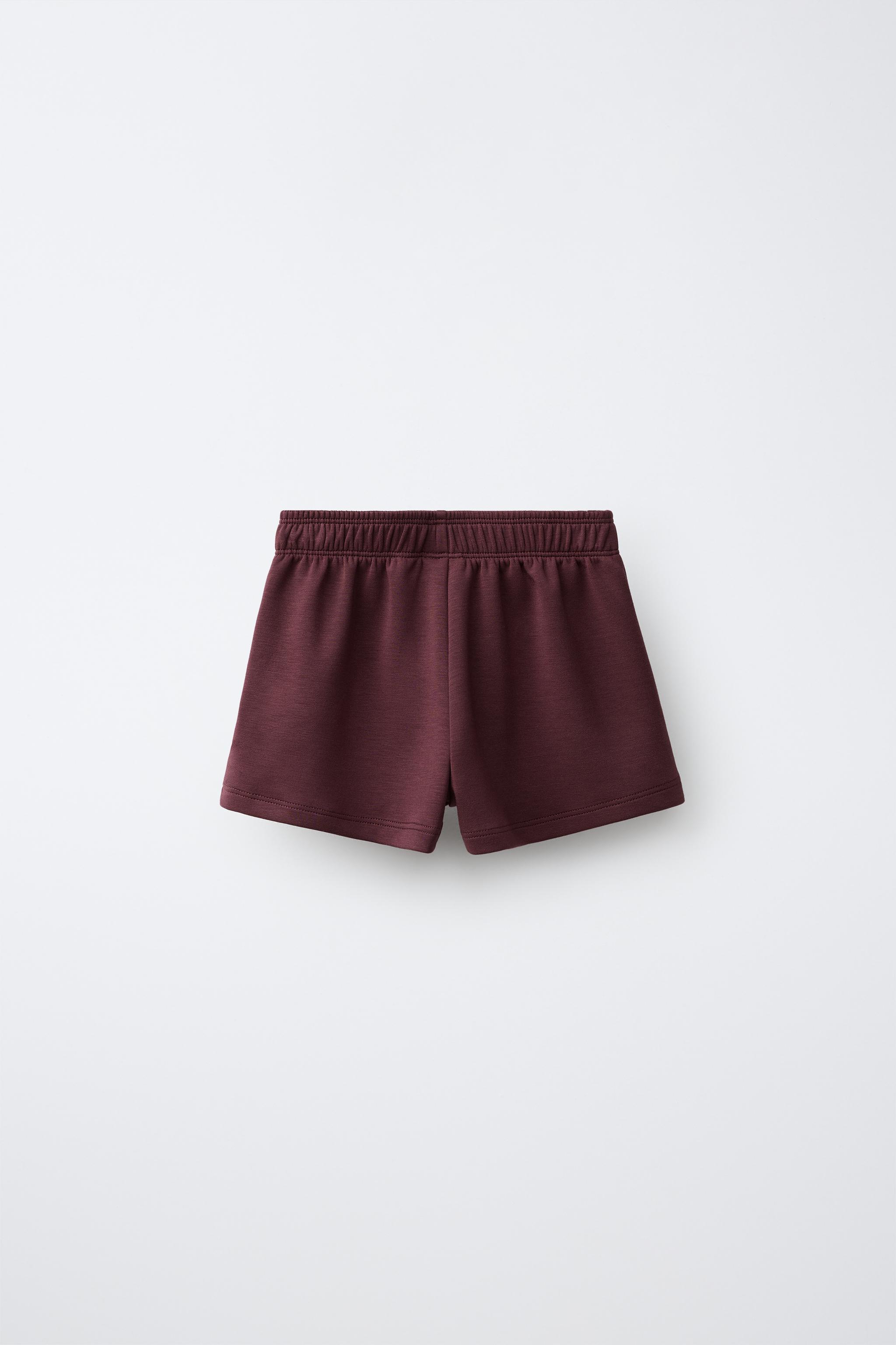MODAL BLEND SPORTY BERMUDA SHORTS — Chocolate