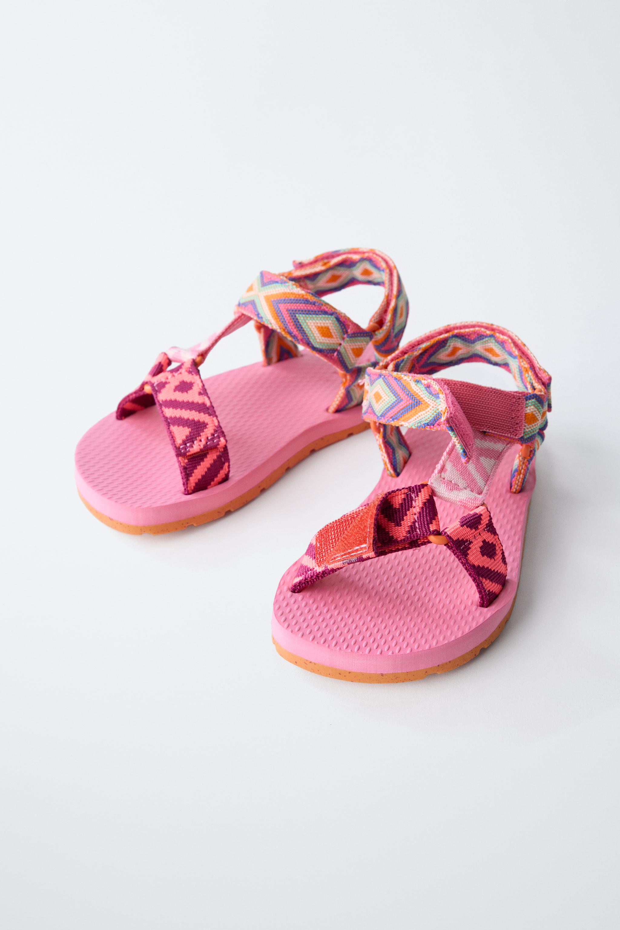 Детские сандалии Zara EMBROIDERED SANDALS — фото 4