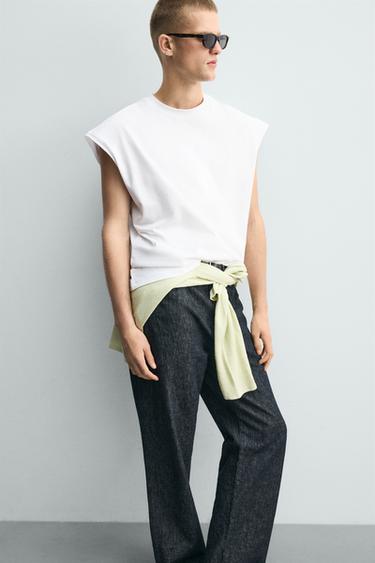 RELAXED FIT SLOGAN TANK TOP - White by Zara - Image 5