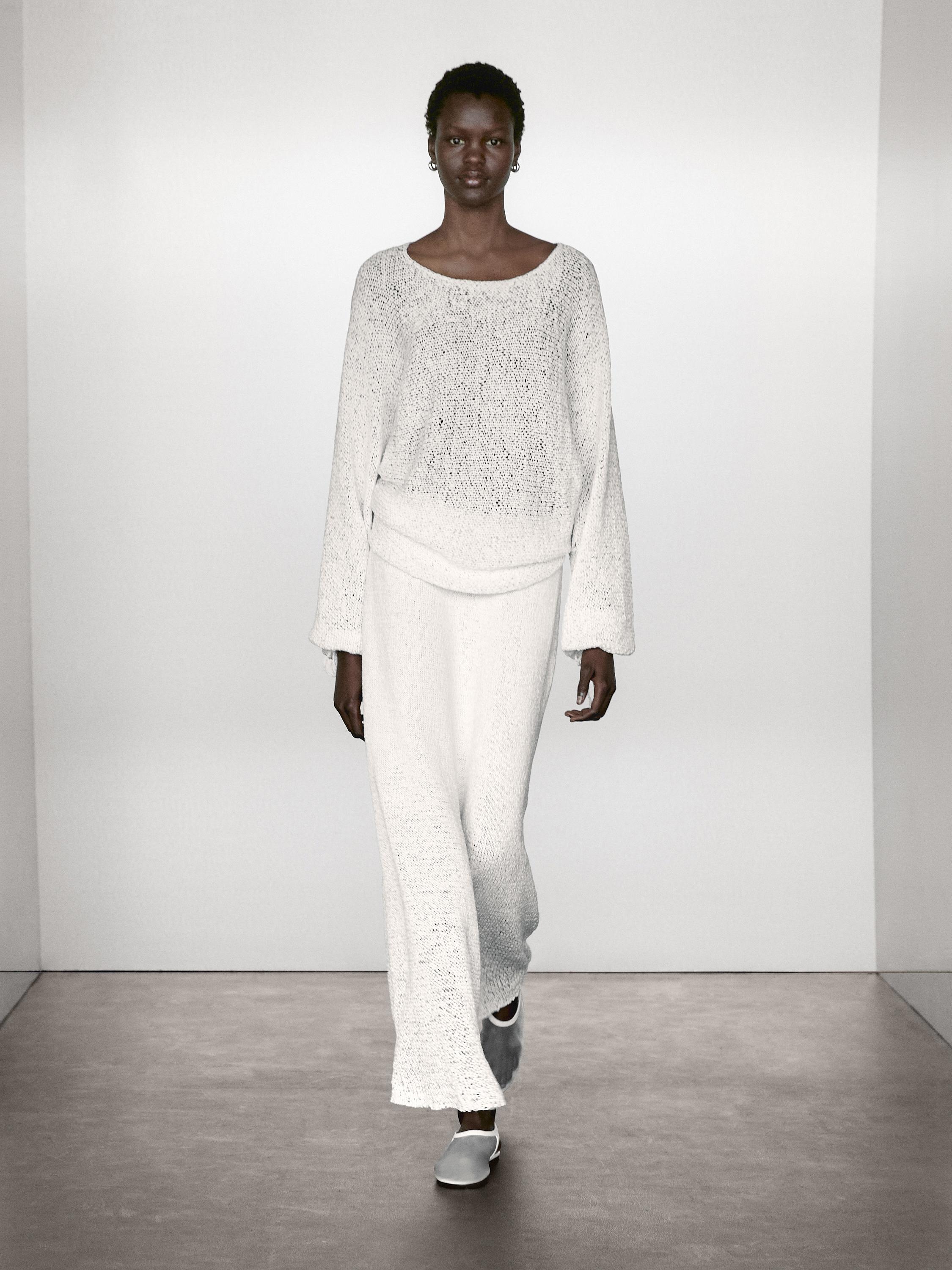 Pull manches bouffantes avec nœuds