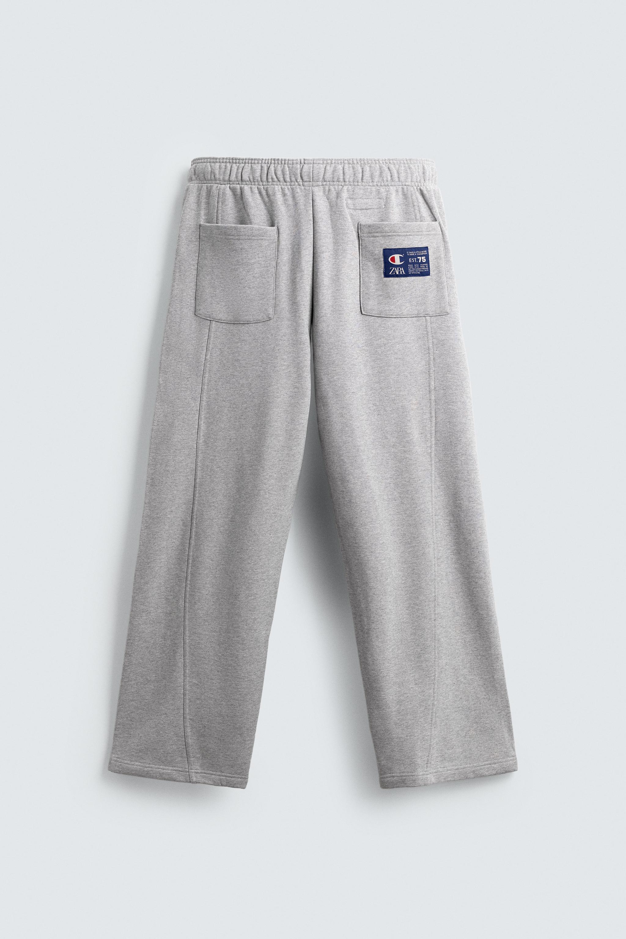 CHAMPION ® X ZARA WIDE FIT JOGGER PANTS - Gray marl | ZARA United