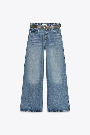 Z1975 WIDE LEG LOOSE HIGH-WAIST JEANS - Faded blue by Zara - Image 6
