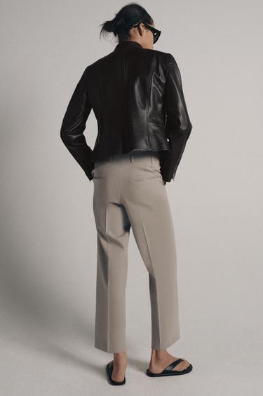 PANTALON COURT ZW COLLECTION - Marron / Taupe de Zara - Image 2