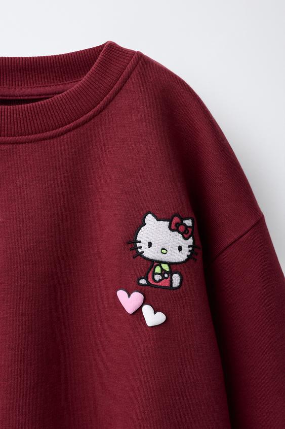 ENSEMBLE SWEAT ET LEGGING FLARE HELLO KITTY © SANRIO - Bordeaux de Zara - Image 2