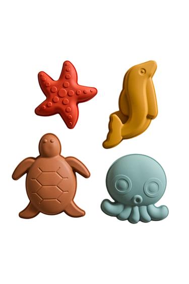 PACK OF KIDS’ SILICONE BEACH MOULDS (PACK OF 4) - Multicoloured by Zara