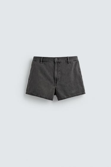 MINI DENIM SHORTS - Charcoal by Zara