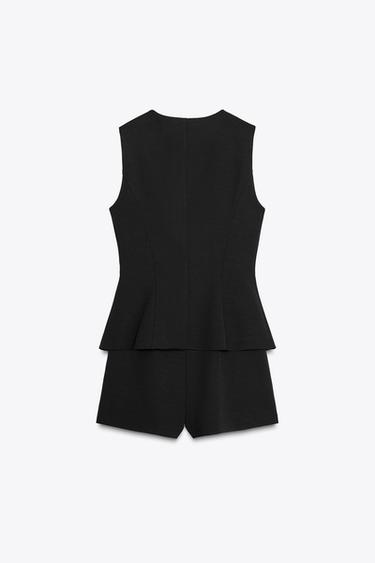 WAISTCOAT PLAYSUIT - Black by Zara - Image 5
