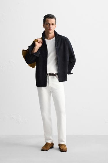 JEANS STRAIGHT FIT ANKLE LIMITED EDITION - Blanco de Zara