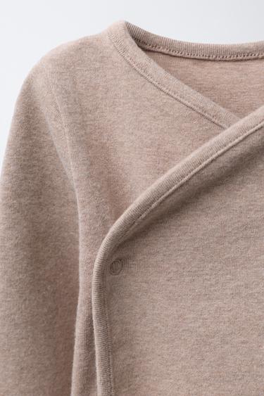 MELANGE BODY AND LEGGINGS SET - Brown marl by Zara - Image 2