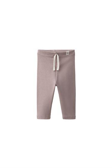 GERIPPTE LEGGINGS MIT ETIKETT - Rosa pudrig von Zara