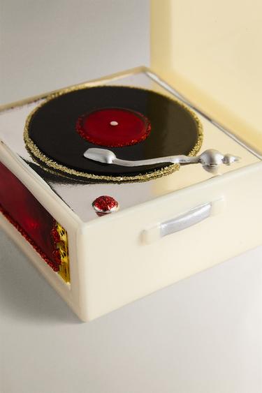 RECORD PLAYER CHRISTMAS TREE DECORATION - Ecru by Zara - Image 3