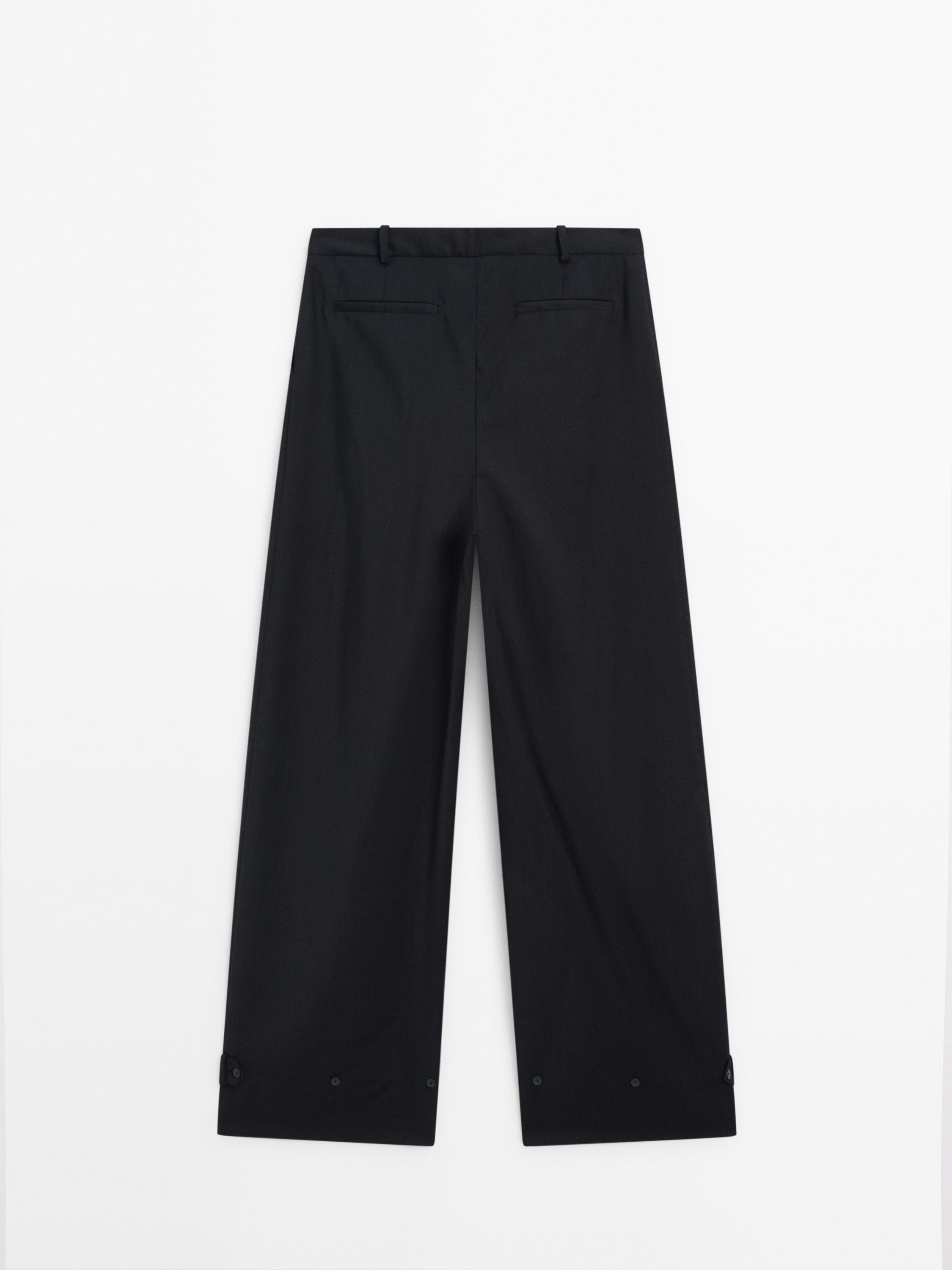 Darted trousers with adjustable hems - Studio