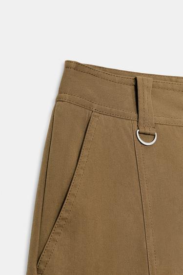 BARREL TROUSERS WITH CARGO POCKETS - Khaki by Zara - Image 7