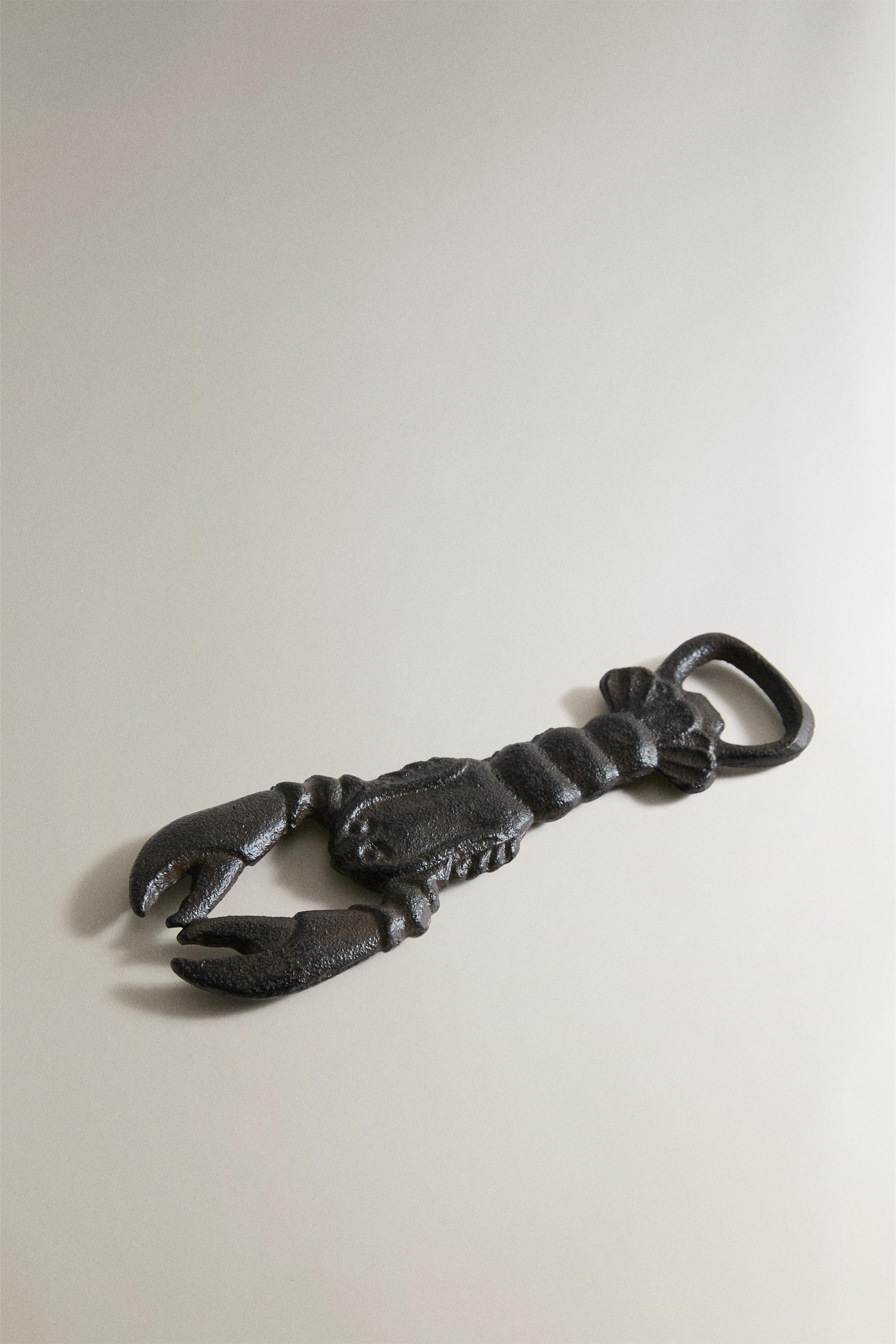 CAST IRON LOBSTER BOTTLE OPENER — Rust