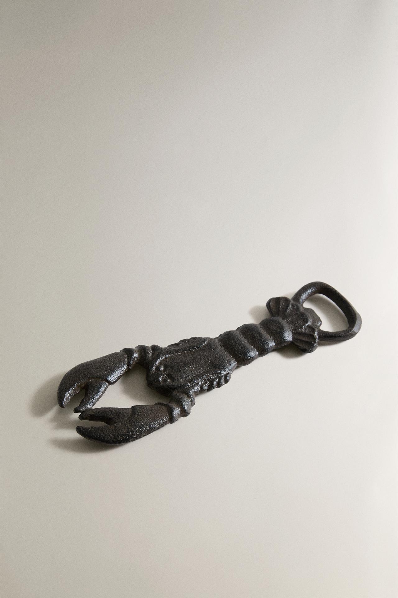 CAST IRON LOBSTER BOTTLE OPENER — Rust