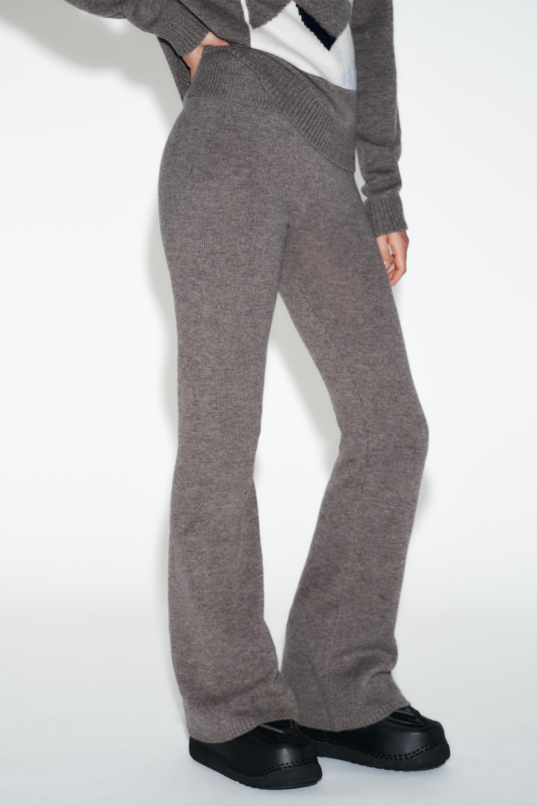 90% WOOL FLARE SKI COLLECTION PANTS - Mink | ZARA United States