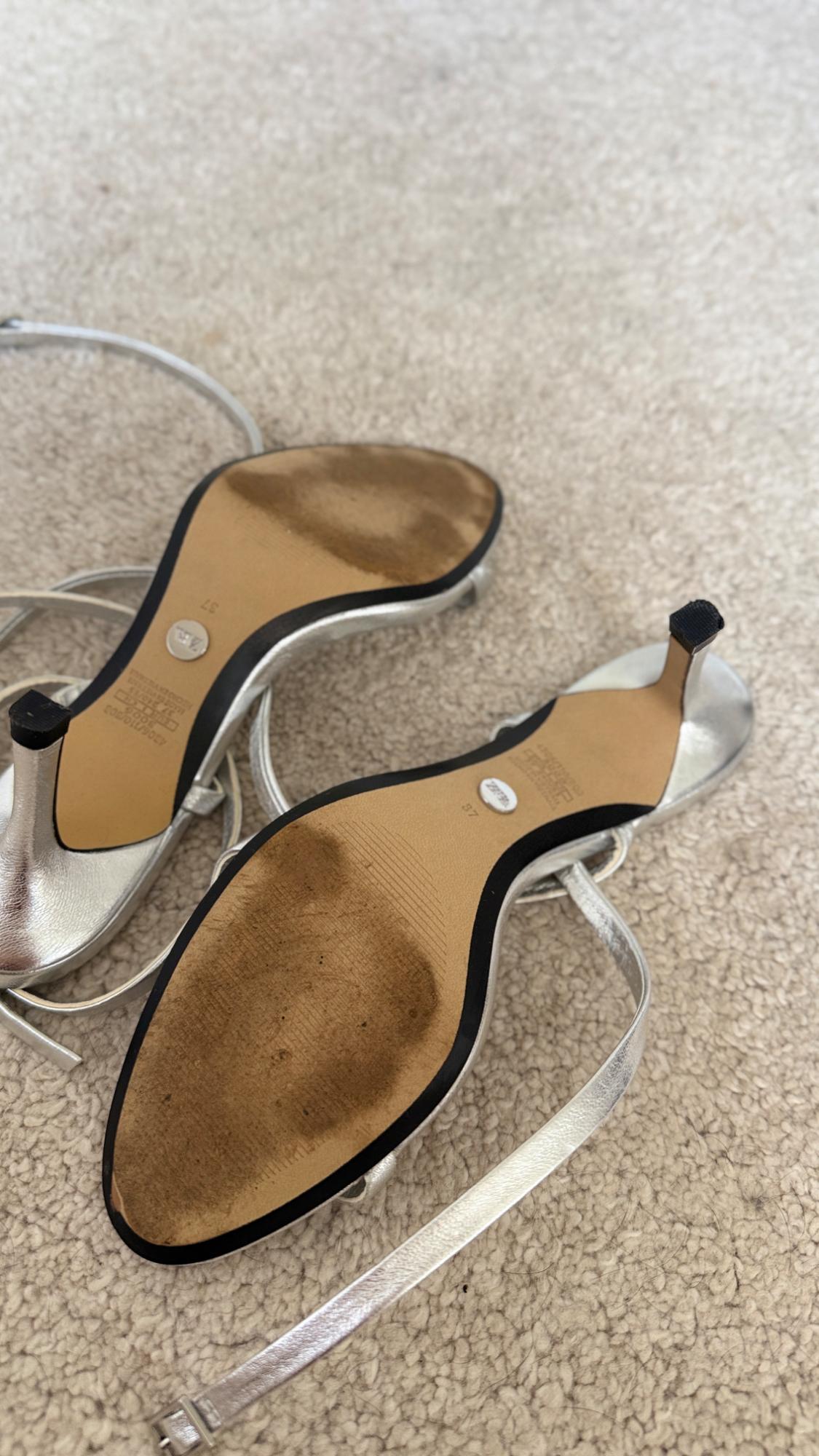 ZARA ATELIER LEDER SANDALETTEN SILBER GR. 37  LIMITED EDITION - Image 3