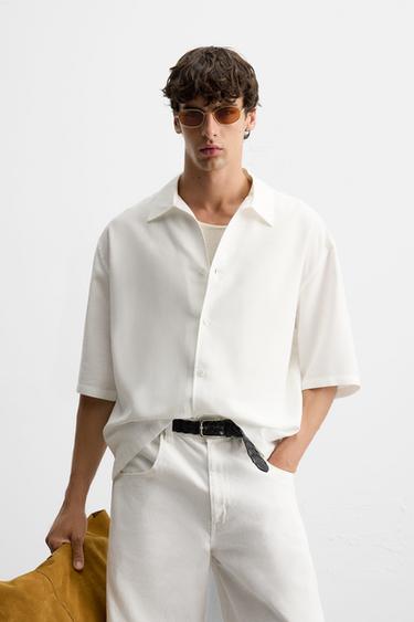 CAMISA FLUIDA RELAXED FIT - Blanc de Zara