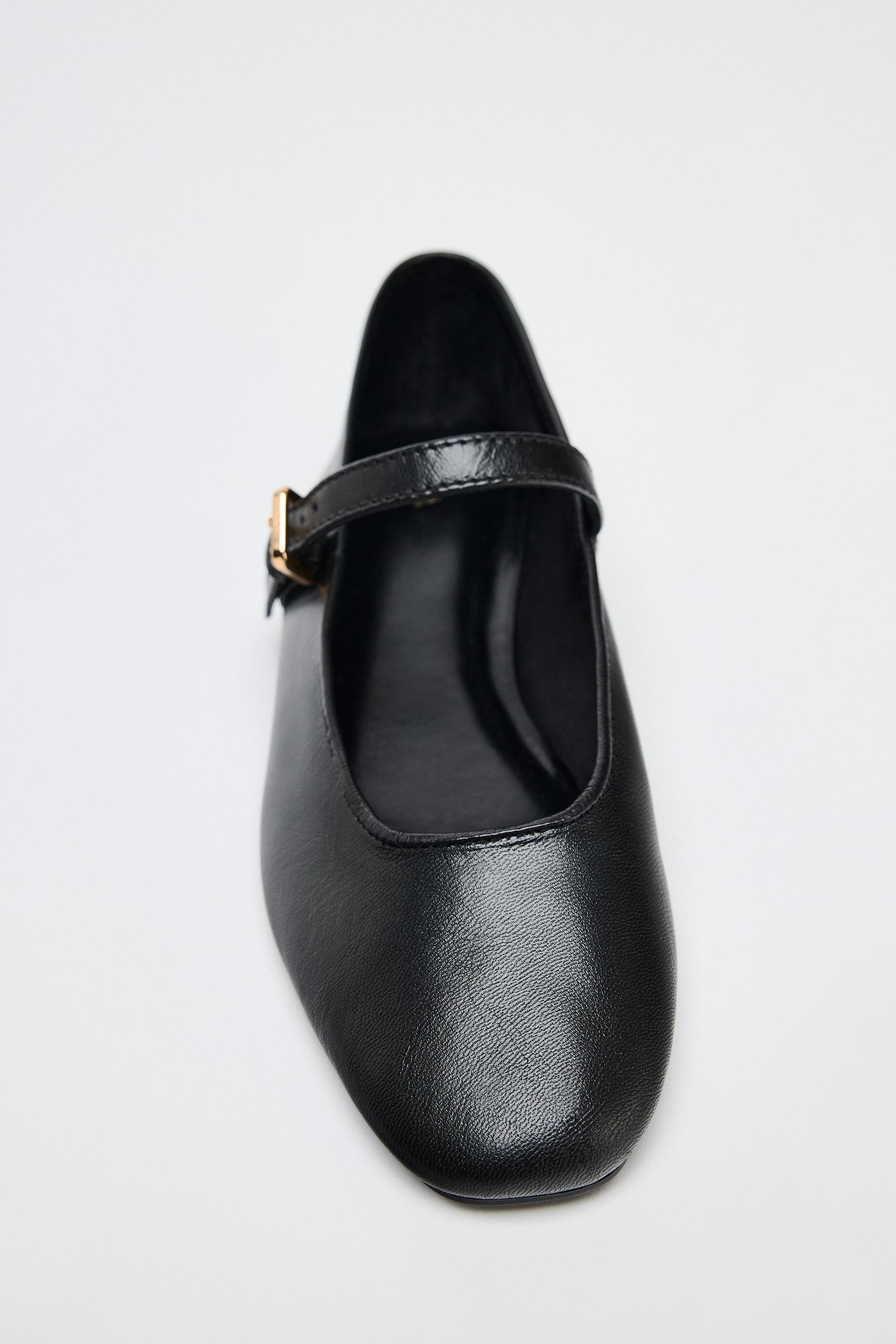 レザー フラットシューズ 50TH ANNIVERSARY - ブラック | ZARA