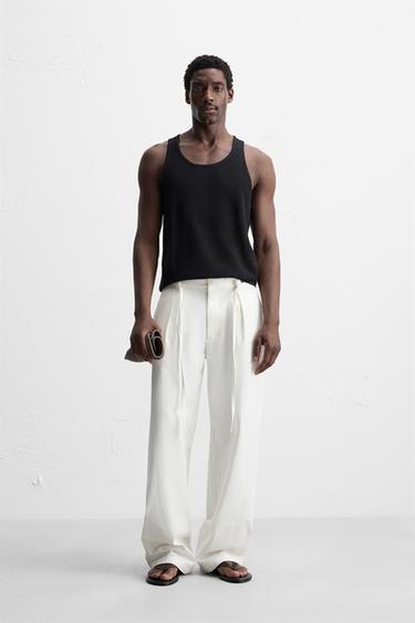KNITTED TANK TOP - Black by Zara