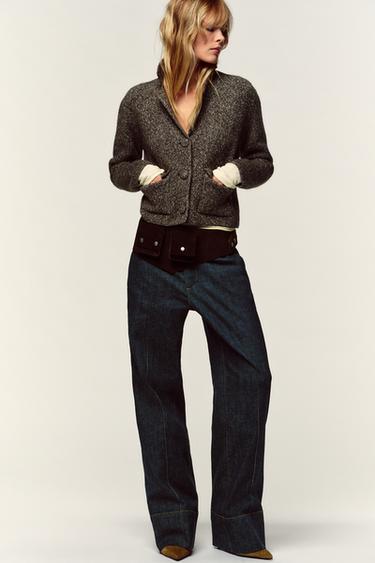 JASPÉ KNIT CARDIGAN - Brown marl by Zara - Image 0