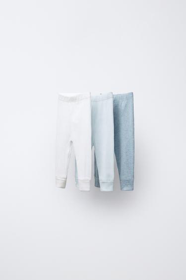 SADA TŘÍ ŽEBROVANÝCH LEGÍN - Mořská zelená od Zara - Obrázek 0