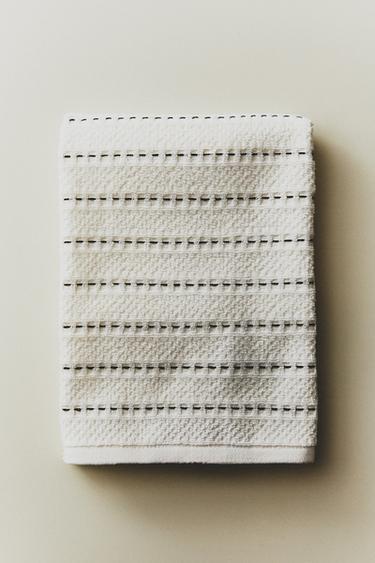 TORCHON DE CUISINE COTON ÉPONGE - noir/jaune de Zara - Image 4