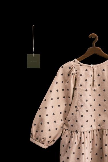 ZARA TIMELESS - VESTIDO ESTAMPADO TOPOS - Rosa tiza de Zara