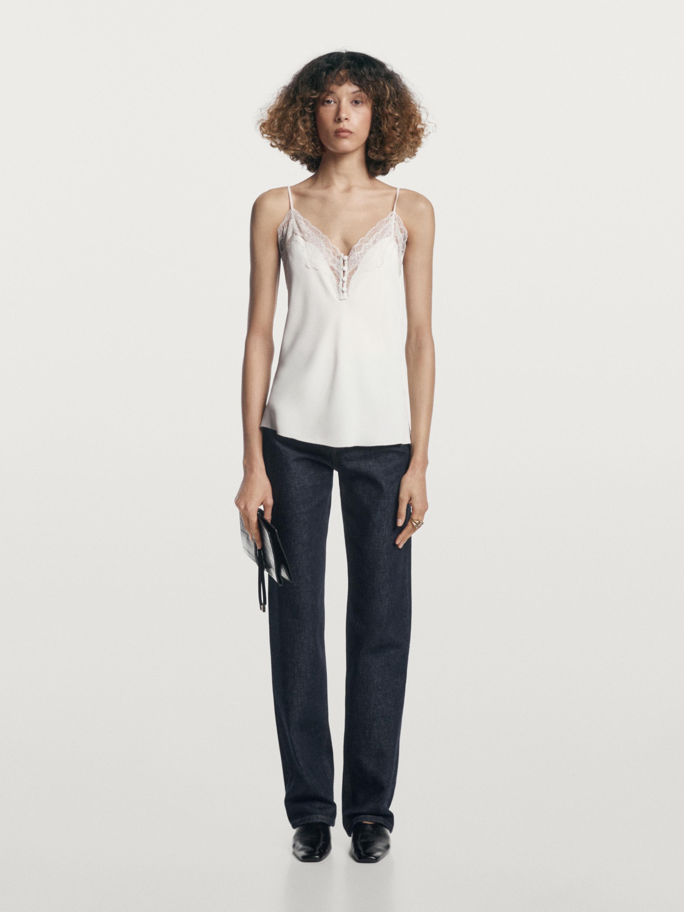 Camisole top with buttons