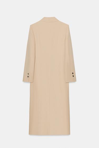 ZW COLLECTION FLOWING DOUBLE-BREASTED COAT - Beige by Zara - Image 9
